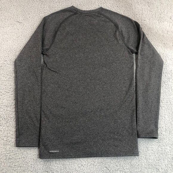 Reebok Shirt Kids Large Gray Logo Spell Out Pullover Crew Neck Speedwick Outdoor - Picture 5 of 8